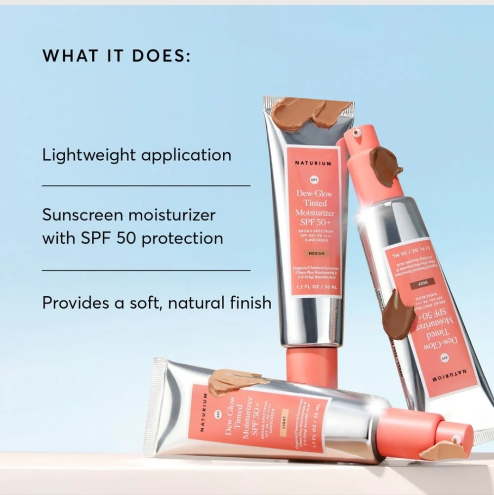 Naturium's Dew-Glow Tinted Moisturizer SPF 50 In Shade LIGHT - Picture 4 of 4